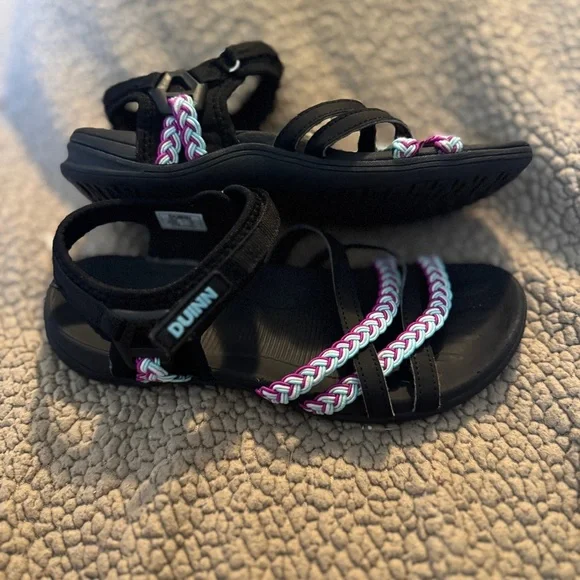 DUINN Black and Multicolor Women's Sandals, walking, outdoor, light hiking 7 - Picture 1 of 11